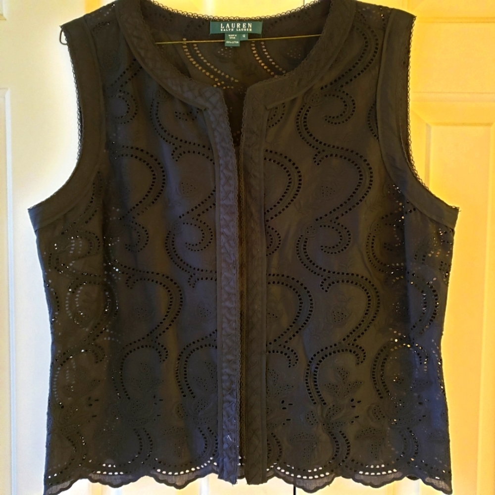Eyelet Lauren Vest gently worn